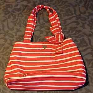 Kate Spade Red and White Striped Tote